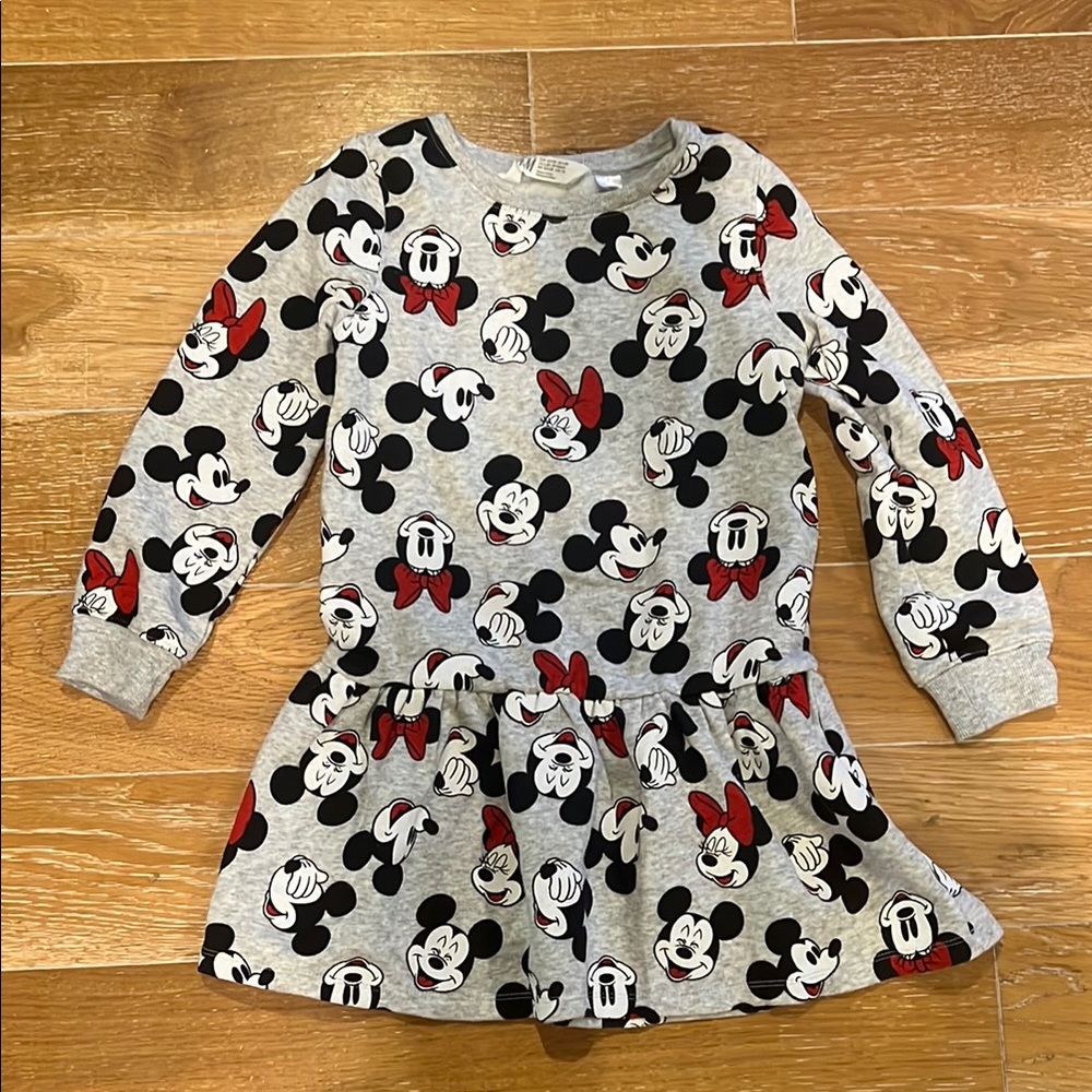 Gray and Red Casual Dress with Soft Fabric